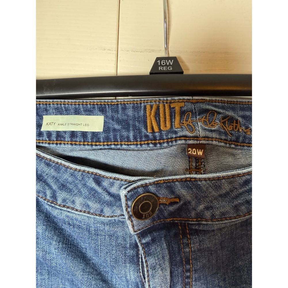 Kut From The Kloth Katy Ankle Straight Leg Denim Jeans Size 20W - Picture 4 of 9